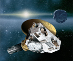 New Horizons u KBO objektu, kresba Autor: JHUAPL/SwRI