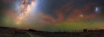 Mléčná dráha a airglow nad Waihau Bay. Autor: Petr Horálek.