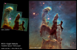 Mlhovina M 16 v souhvězdí Štítu, detail sloupů stvoření verze 2015 HST Autor: NASA, ESA, and the Hubble Heritage Team (STScI/AURA)