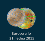 Zákryt Io měsícem Europa 31. ledna 2015 po 20:30 SEČ, Guide 9 Autor: Martin Gembec