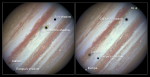 Přechod měsíců přes planetu Jupiter Autor: NASA, ESA