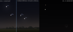 Měsíc, Venuše a Mars, seskupení v únoru 2015. Data: Stellarium Autor: Martin Gembec