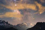 15.09.2018 - Mont Blanc, meteor a Mléčná dráha