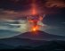 15.11.2021 - Světelný sloup nad soptící Etnou