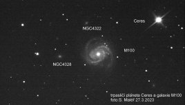 trpasličí planeta Ceres a galaxie M100