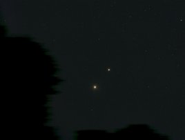 Venuše a Jupiter na ranní obloze