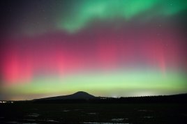 Silná polární záře nad Řípem