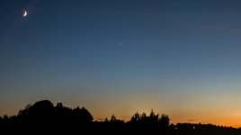 Měsíc, Venuše a Jupiter 18. 6. 2026