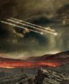 Autor: NASA’s Goddard Space Flight Center Conceptual Image Lab - Umělecké ztvárnění pádu meteoritů na mladou Zemi