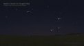 Autor: Stellarium. - Venuše, Merkur a Spica 10. listopadu 2020 na ranní obloze.