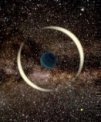 Autor: Jan Skowron/Astronomical Observatory, University of Warsaw - Umělecké ztvárnění gravitační mikročočky způsobené toulavou planetou