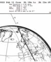 Autor: Hvězdárna Rokycany - Viditelnost zákrytu hvězdy planetkou Bambery 11. 2. 2022