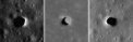 Autor: NASA/GSFC/Arizona State University - Jáma na Měsíci fotografovaná za různého osvětlení sondou Lunar Reconnaissance Orbiter. Objekt na snímku se jmenuje Marius Hills pit. Na snímku uprostřed si za poledního Slunce mohli vědci prohlédnout dno jámy. Zjistilo se, že je 34 metrů hluboká a 65 krát 90 m široká.