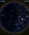 Autor: Stellarium/Martin Gembec - Mapa oblohy 29. března 2023 ve 21:00 SELČ
