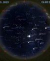 Autor: Stellarium/Martin Gembec - Mapa oblohy 29. března 2023 ve 21:00 SELČ