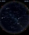 Autor: Stellarium/Martin Gembec - Mapa oblohy 8. listopadu 2023 v 18:00 SEČ