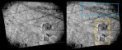 Autor: NASA/JPL-Caltech/SwRI - Oblast jižní polokoule Europy snímaná detailně přístrojem SRU (Stellar Reference Unit) sondy Juno. Modrá oblast zvýrazňuje dvojité vystouplé hřbety, kde můžeme vidět výrony spojené s pravděpodobnou kryovulkanickou činností. Žlutá oblast zvýrazňuje místo zvané Platypus (ptakopysk), jehož tělo představuje horní část, spojnice dole je krk, výrazné tmavé tečky mají být jeho oči a vlevo dolů pod nimi je útvar, který má připomínat jeho kachní zobák.