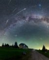 Autor: Petr Horálek - Maximum meteorického roje Perseidy v roce 2016 z Parku tmavé oblohy Veľká Fatra na Slovensku.