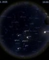Autor: Stellarium/Martin Gembec - Mapa oblohy 26. února 2025 v 19:00 SEČ