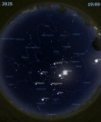 Autor: Stellarium/Martin Gembec - Mapa oblohy 5. března 2025 v 19:00 SEČ