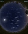 Autor: Stellarium/Martin Gembec - Mapa oblohy 12. března 2025 v 19:00 SEČ