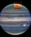 Autor: NASA, ESA, CSA, STScI - Infračervený pohled na Jupiter s polární září ve výřezu