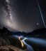 Meteory a stopy družic nad řekou Limay