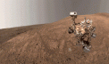 Autor: NASA/JPL-Caltech - Selfie roveru Perseverance během 1500. dne na Marsu v květnu 2025. V pozadí větrný vír.