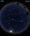 Autor: Stellarium/Martin Gembec - Mapa oblohy 9. července 2025 ve 23:00 SELČ