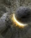 Autor: NASA - Představa malíře o srážkách planetek. Tato by byla zřejmě srážkou katastrofickou.