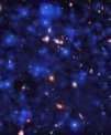 Autor: ESA/Hubble & NASA, ESO/ Lutz Wisotzki et al. - Oblaky vodíku v mladém vesmíru vyzařující na vlnové délce spektrální čáry Lyman-alfa