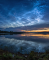 Autor: Petr Horálek. - Noční svítící oblaka 21. června 2019 nad Sečskou přehradou.