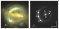 Autor: Max Planck Institute for Astrophysics - Dvě čočkující soustavy použité ve studii: B1608+656 a RXJ1131; popisky A až D označují snímky vzdáleného kvasaru, G1 a G2 na levém snímku jsou čočkující galaxie a G a S na snímku vpravo jsou čočkující a satelitní galaxie