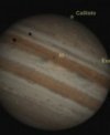 Vícenásobný úkaz měsíců Jupiteru a jejich stínů 31. 10. 2019 (Stellarium)