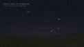 Autor: Stellarium. - Venuše, Merkur a Spica 10. listopadu 2020 na ranní obloze.