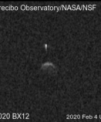 Dvojplanetka 2020 BX12 z radaru Arecibo 4. a 5. 2. 2020
