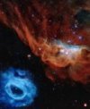 Autor: NASA, ESA, and STScI - Portrét velké mlhoviny NGC 2014 a její blízké NGC 2020 k 30. výročí HST