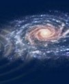 Autor: ESA - Umělecké ztvárnění perturbací v rychlosti hvězd naší Galaxie, které odhalila evropská družice Gaia