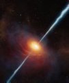 Autor: ESO/M. Kornmesser - Vizualizace kvasaru P172+18