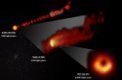 Autor: EHT Collaboration; ALMA (ESO/NAOJ/NRAO), Goddi et al.; VLBA (NRAO), Kravchenko et al.; J. C. Algaba, - Složený záběr zachycuje trojici pohledů na centrální oblasti galaxie M87 v polarizovaném záření. Galaxie M87 má uprostřed superhmotnou černou díru a je známá svým výtryskem (jetem), který se táhne daleko mimo strukturu galaxie.