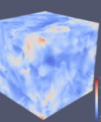 Autor: Petr Hellinger - Snímek ze simulace prováděné Petrem Hellingerem a jeho kolegy. Vlevo je zobrazena hustota tekutiny, vpravo pak její teplota. Je dobře patrné, že v místech, kde se tekutina stlačuje (hustota je vyšší) je tato tekutina ohřívána.