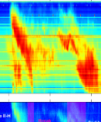 Autor: Artem Koval - Kolekce dynamických spekter srovnaných v čase z rádiové observatoře IZMIRAN v Rusku (panel a), německého spektropolarimetru AIP (panel b) a francouzského dekametrového pole antén v Nancay (panel c). Na posledním panelu jsou vyznačeny zásadní útvary spektra. F označuje základní frekvenci, H její harmonickou. Fialové obdélníky označují přibližné trvání zlomu v případě prvního vzplanutí typu II a skoku v případě druhém. Označena je také skupina vzplanutí typu III, která předcházela. Ve zcela spodním panelu je pak rentgenové záření z družic GOES, které poukazuje na průběh sluneční erupce.