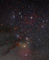 Autor: ESO/N. Risinger (skysurvey.org) - Snímek zachycuje polohu 115 potenciálních toulavých planet ve hvězdné asociaci Upper Scorpius (souhvězdí Štíra a Hadonoše). Planety jsou vyznačeny červeným kroužkem.