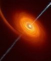 Autor: ESO/M.Kornmesser - Ilustrace černé díry pohlcující hvězdu