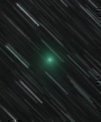 Autor: FRAM/FZÚ/Martin Mašek - Snímek komety C/2023 H2 (Lemmon) vznikl složením sady expozic 135mm objektivem na jádro komety (hvězdy se vlivem pohybu komety mezi hvězdami jeví jako čárky)