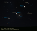 Autor: Stellarium / Jan Veselý - Měsíc s planetami Uran, Jupiter a Mars na začátku astronomického podzimu naposledy spolu – 23. až 25. září 2024.