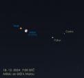 Autor: Stellarium / Jan Veselý - Měsíc a Mars na ranní obloze 18. prosince 2024.