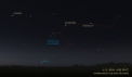 Autor: Stellarium / Jan Veselý - Maximum meteorického roje eta Akvarid připadá na noc z 5. na 6. květen 2024. Radiant vychází nad náš obzor až ve druhé polovině noci.