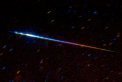 Barevná stopa meteoru z roje Perseid