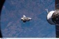 Autor: NASA - Raketoplán Atlantis a kosmická loď Sojuz z paluby Mezinárodní kosmické stanice (ISS)